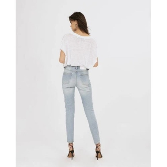 IRO Paris Gaety-19S Slim High Rise Button Fly Light Wash Denim Jeans Size 27 NWT